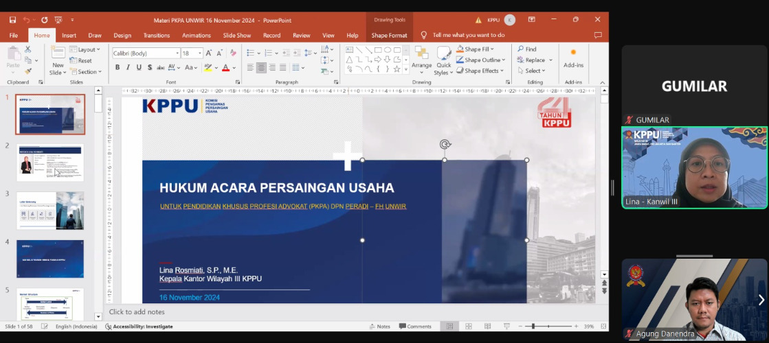 Pembekalan Materi Hukum Acara Persaingan Usaha Kepada Calon Advokat di Indramayu